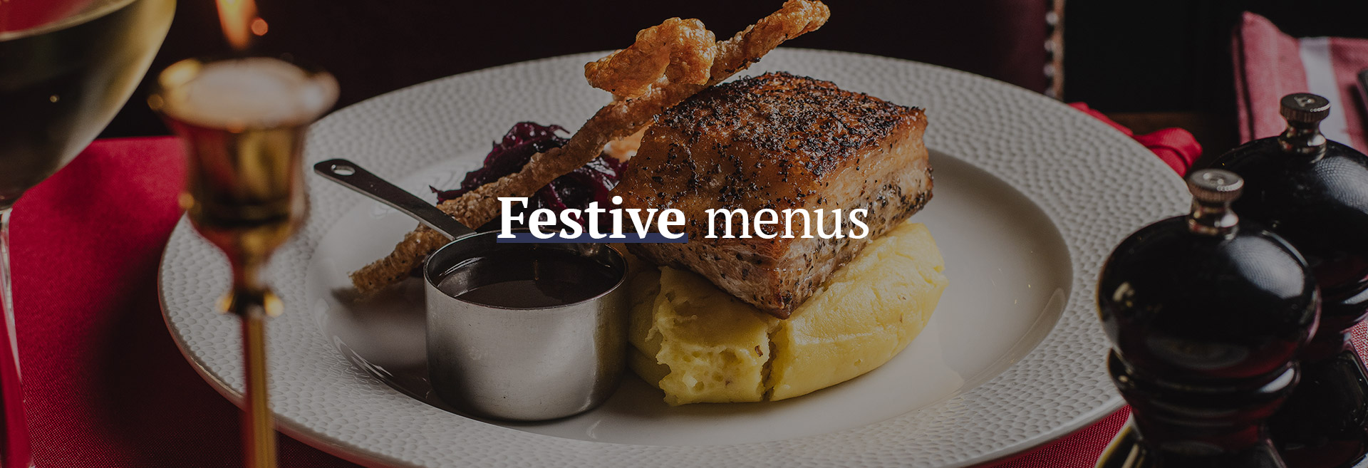 Christmas menu at The Railway